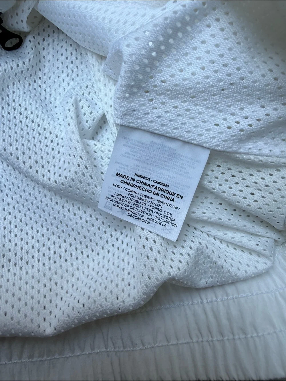 Jordan White Windbreaker Jacket with Black Stripes